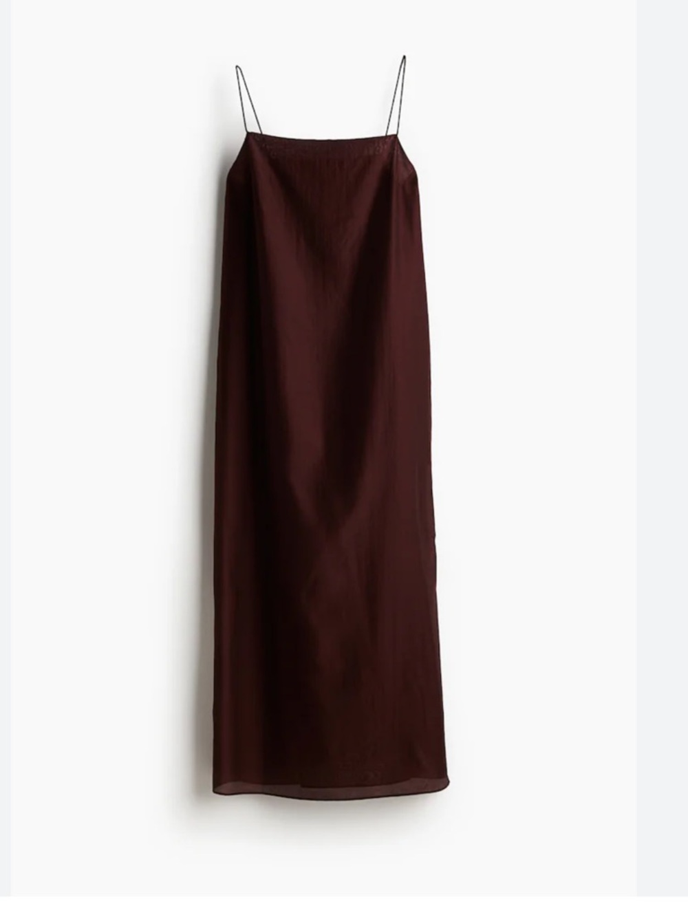 H&M Maroon Satin Slip Dress